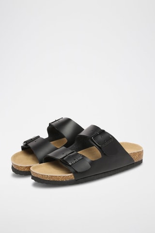 Sandalias de piel Mallard - Negro