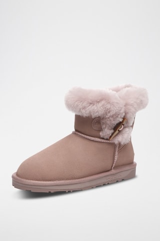 Botines de nobuk forrados Robin - Rosa