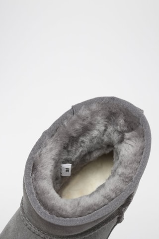 Botines de nobuk forrados Rosella - Gris y rosa