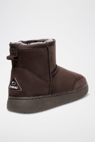 Botines de nobuk forrados Rosella - Marrón y rosa