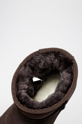 Botines de nobuk forrados Rosella - Marrón y rosa