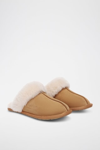 Zapatillas de casa de nobuk forradas Harrier - Marrón