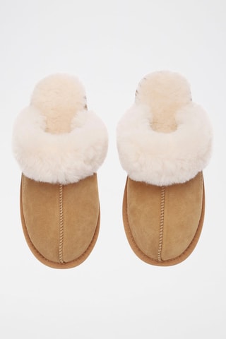 Zapatillas de casa de nobuk forradas Harrier - Marrón