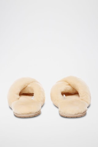 Sandalias de pelo ovino forradas Dove - Beige