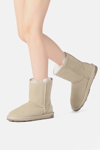Botines de nobuk forrados Parrot - Beige