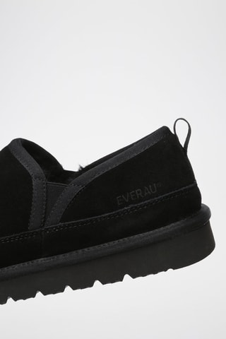 Slip-on de nobuk forrados Galah - Negro