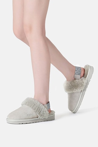 Zapatillas de casa de nobuk forradas Pelican - Gris
