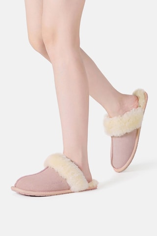 Zapatillas de casa de nobuk forradas Harrier - Rosa