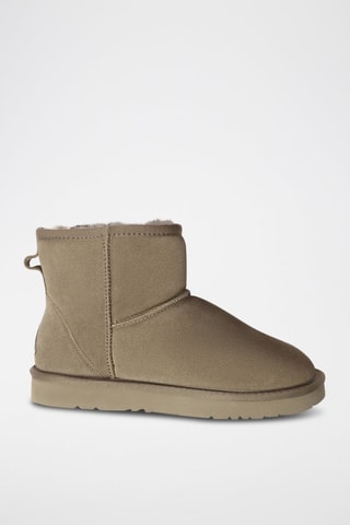 Botines de nobuk forrados Ostrich - Gris