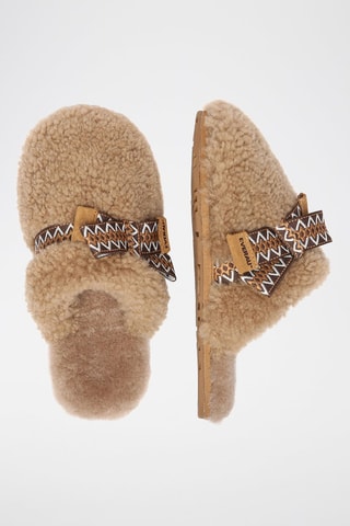 Zuecos forrados de piel ovina Moorhen - Marrón