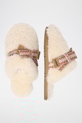 Zuecos forrados de piel ovina Moorhen - Beige