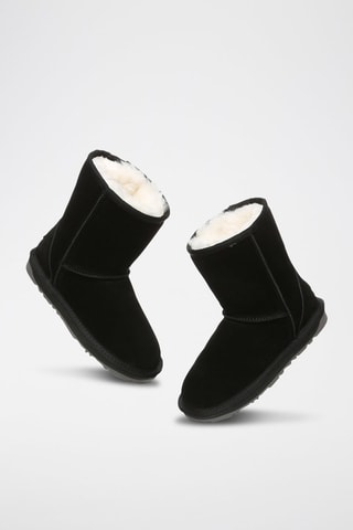 Botines de nobuk forrados Kookaburra - Negro