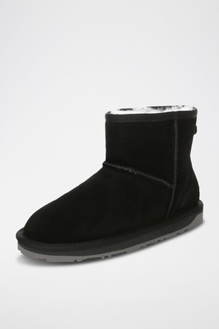 Botines de nobuk forrados Falcon - Negro