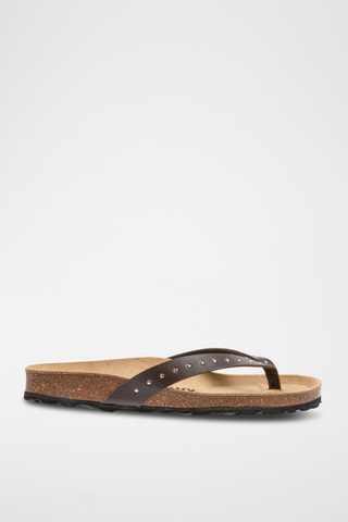 Tongs en cuir - Marron