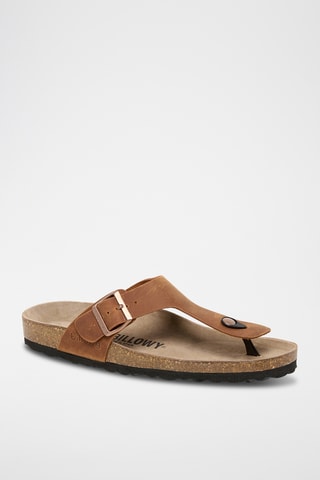 Sandales en cuir - Marron