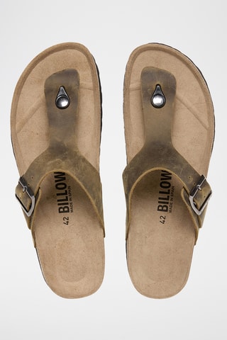 Sandales en cuir - Kaki