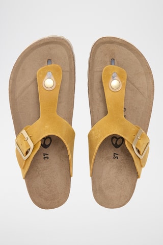 Sandales en cuir - Jaune