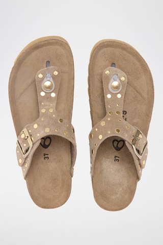 Sandales en nubuck - Marron