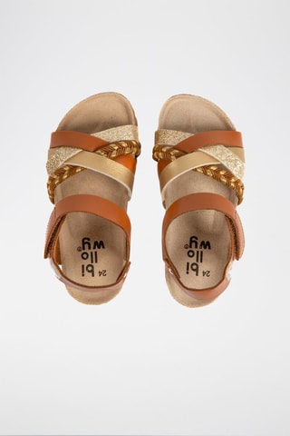 Sandales en cuir Rosso Marron