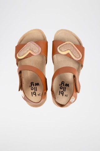 Sandales en cuir Marron