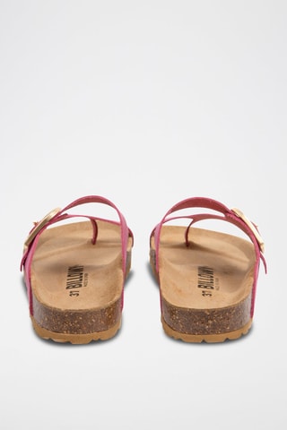 Sandales en nubuck - Fuchsia