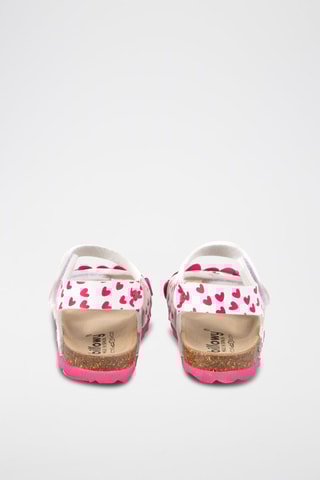 Sandales Rosso - Blanc et fuchsia