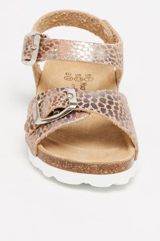 Sandales - Doré et marron foncé