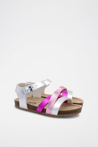 Sandales Rosso - Argenté et fuchsia