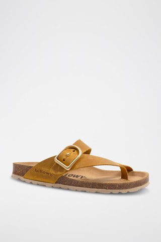 Sandales en nubuck - Moutarde