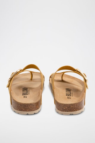 Sandales en nubuck - Moutarde