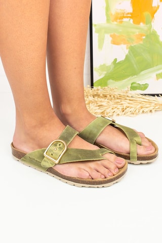 Sandales en nubuck - Vert d’eau