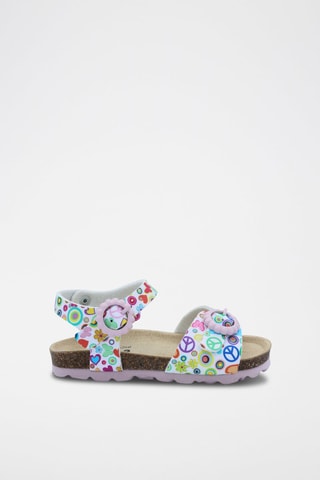 Sandales Rosso - Rose et blanc