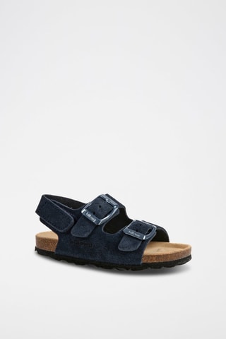 Sandales en nubuck - Bleu marine