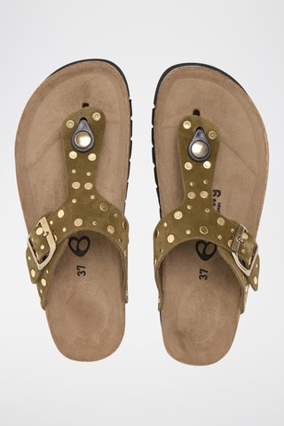 Sandales en nubuck - Kaki