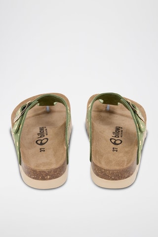 Sandales en nubuck - Vert foncé