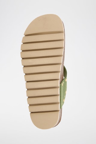 Sandales en nubuck - Vert foncé