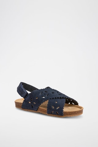 Sandales en nubuck - Bleu marine