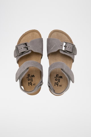 Sandales en cuir - Gris