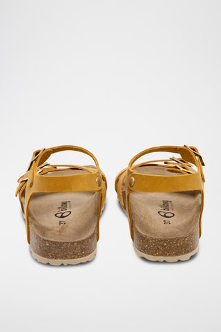 Sandales en cuir - Jaune