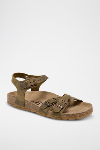 Sandales en cuir - Kaki