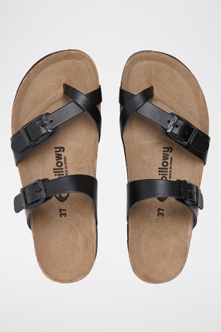 Sandales en cuir - Noir