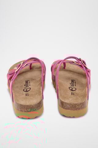 Sandales en cuir - Fuchsia