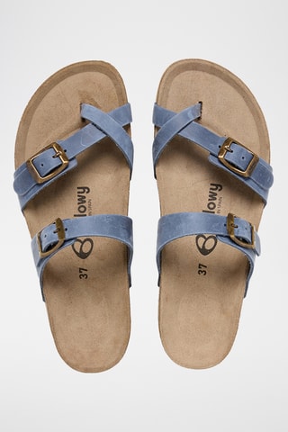 Sandales en cuir - Bleu