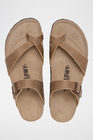 Sandales en cuir - Beige