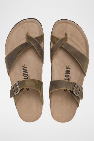 Sandales en cuir - Kaki