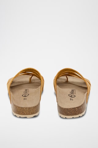 Sandales en cuir - Jaune