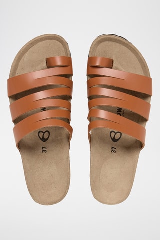 Sandales en cuir - Marron