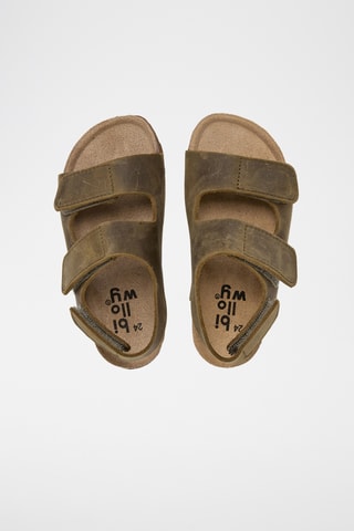 Sandales en cuir - Kaki