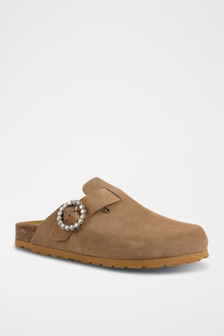 Sabots en nubuck - Marron clair