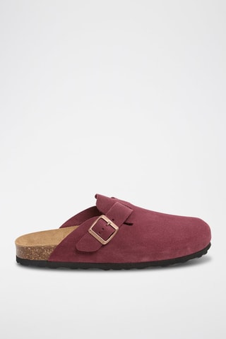 Sabots en nubuck - Bordeaux